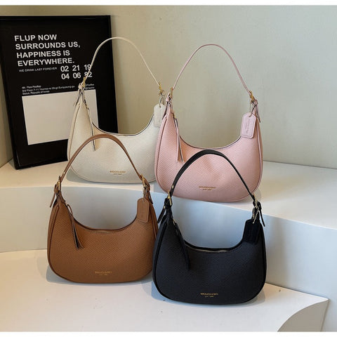 Elegant Halbmond-Schultertasche