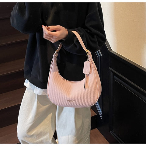 Elegant Halbmond-Schultertasche