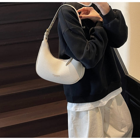 Elegant Halbmond-Schultertasche