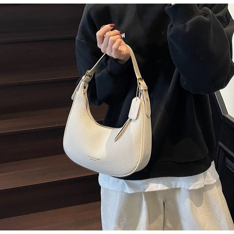 Elegant Halbmond-Schultertasche