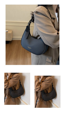 Elegant Halbmond-Schultertasche