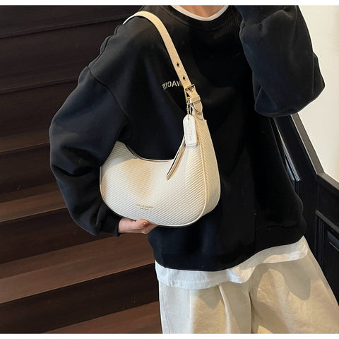 Elegant Halbmond-Schultertasche