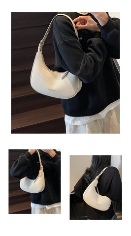 Elegant Halbmond-Schultertasche