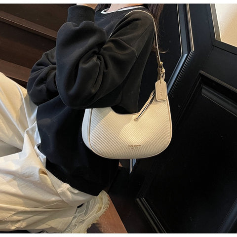 Elegant Halbmond-Schultertasche