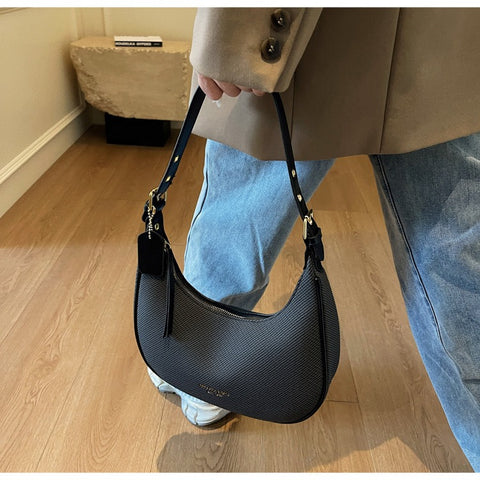 Elegant Halbmond-Schultertasche