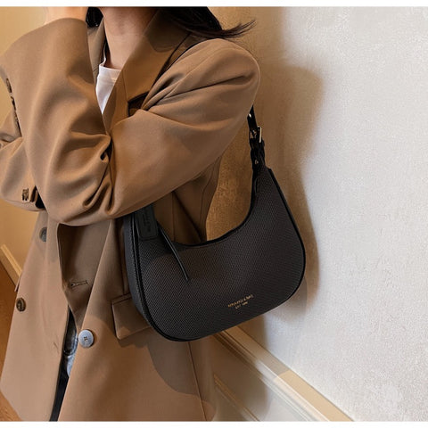 Elegant Halbmond-Schultertasche