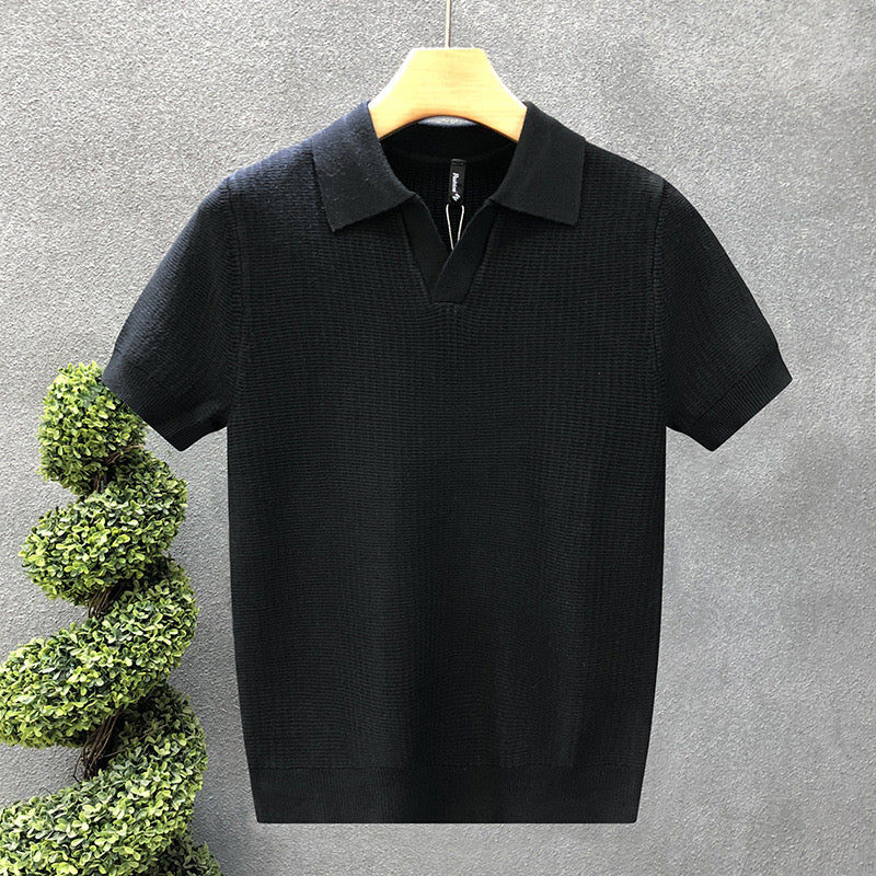 Must-Have Herren-Strick-Poloshirt Klassisch & Minimalistisch