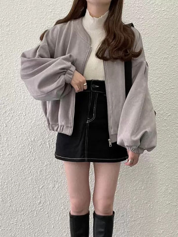 Oversized Bomberjacke mit Ballonärmeln Minimal Chic